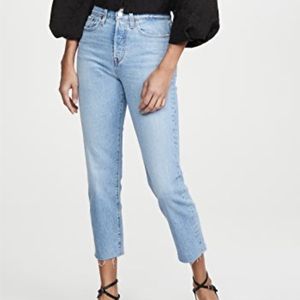 levi's wedgie straight ankle jeans - blue